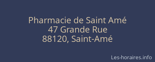 Pharmacie de Saint Amé