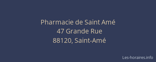 Pharmacie de Saint Am&eacute;