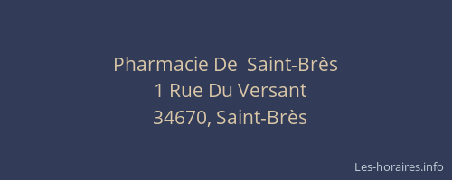 Pharmacie De  Saint-Brès