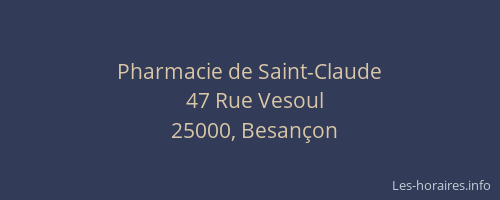 Pharmacie de Saint-Claude