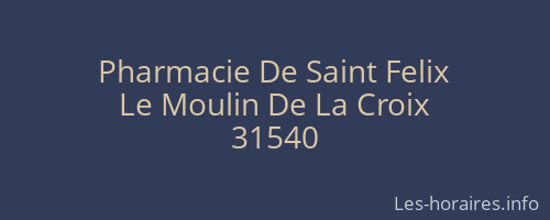 Pharmacie De Saint Felix