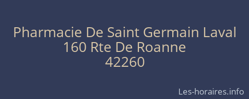 Pharmacie De Saint Germain Laval