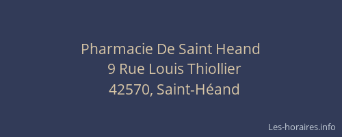 Pharmacie De Saint Heand