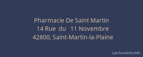 Pharmacie De Saint Martin