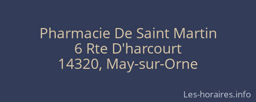 Pharmacie De Saint Martin