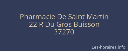 Pharmacie De Saint Martin