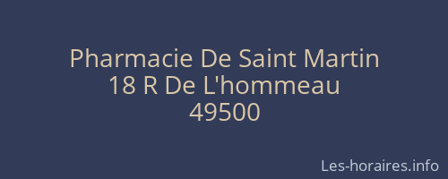 Pharmacie De Saint Martin