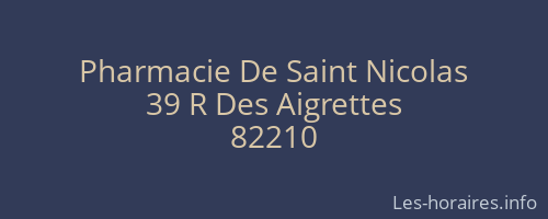 Pharmacie De Saint Nicolas