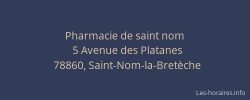 Pharmacie de saint nom