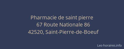 Pharmacie de saint pierre