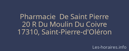 Pharmacie  De Saint Pierre