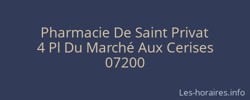 Pharmacie De Saint Privat