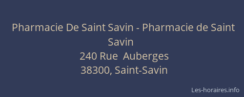 Pharmacie De Saint Savin - Pharmacie de Saint Savin