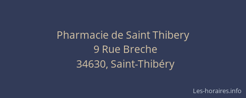 Pharmacie de Saint Thibery