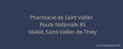 Pharmacie de Saint Vallier