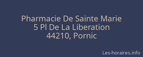 Pharmacie De Sainte Marie