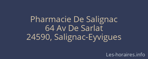 Pharmacie De Salignac
