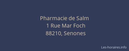 Pharmacie de Salm