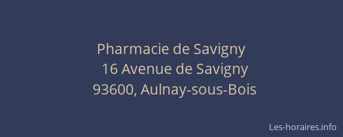Pharmacie de Savigny