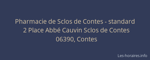 Pharmacie de Sclos de Contes - standard