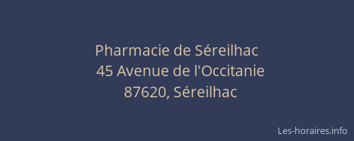 Pharmacie de Séreilhac