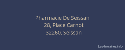 Pharmacie De Seissan