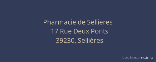 Pharmacie de Sellieres