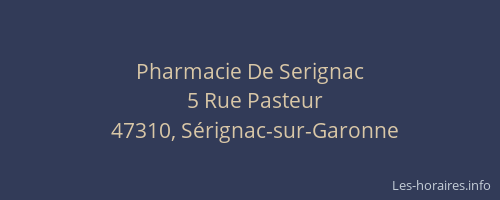 Pharmacie De Serignac