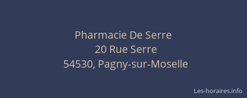 Pharmacie De Serre