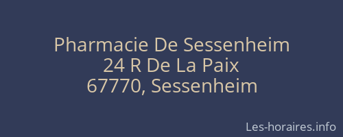 Pharmacie De Sessenheim