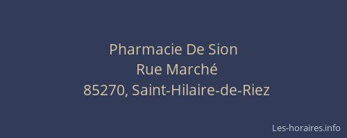 Pharmacie De Sion