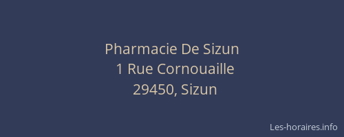 Pharmacie De Sizun