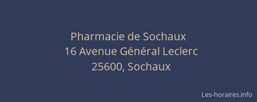 Pharmacie de Sochaux