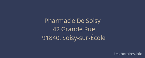 Pharmacie De Soisy