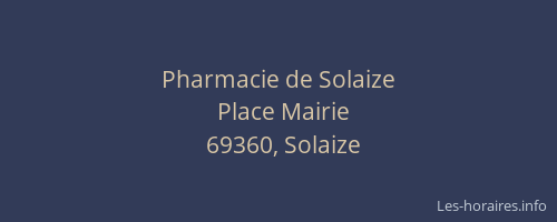 Pharmacie de Solaize