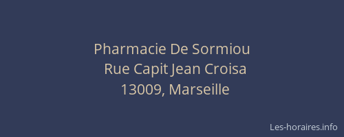 Pharmacie De Sormiou