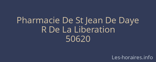 Pharmacie De St Jean De Daye