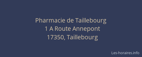 Pharmacie de Taillebourg