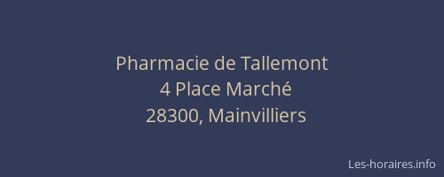 Pharmacie de Tallemont