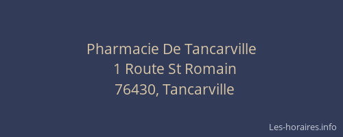 Pharmacie De Tancarville