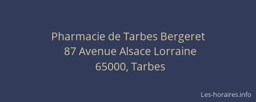 Pharmacie de Tarbes Bergeret