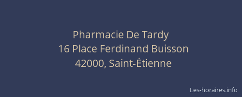 Pharmacie De Tardy