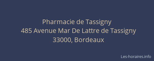 Pharmacie de Tassigny