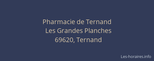 Pharmacie de Ternand
