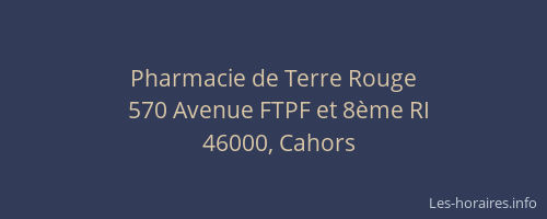 Pharmacie de Terre Rouge