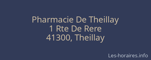 Pharmacie De Theillay