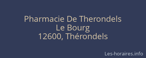 Pharmacie De Therondels
