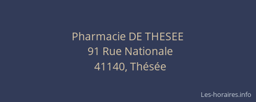 Pharmacie DE THESEE