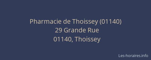 Pharmacie de Thoissey (01140)