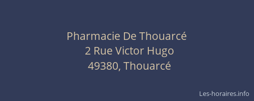 Pharmacie De Thouarcé